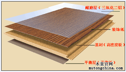 強(qiáng)化復(fù)合地板結(jié)構(gòu)示意圖